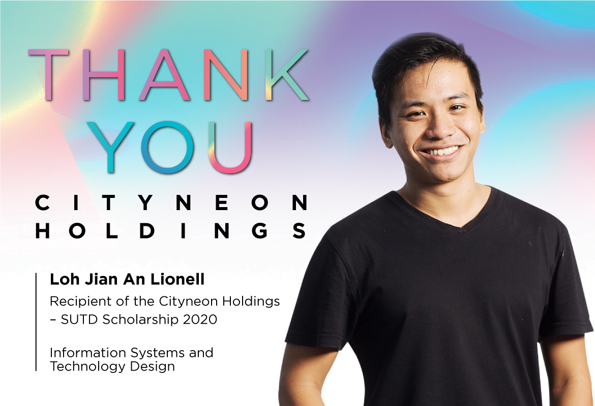 Cityneon Scholarship Recepient Loh Jian An Lionell